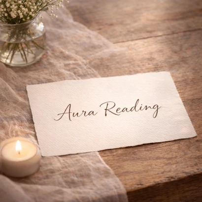 Aura Reading Motiv von Nicole Spors mit warmen Farben